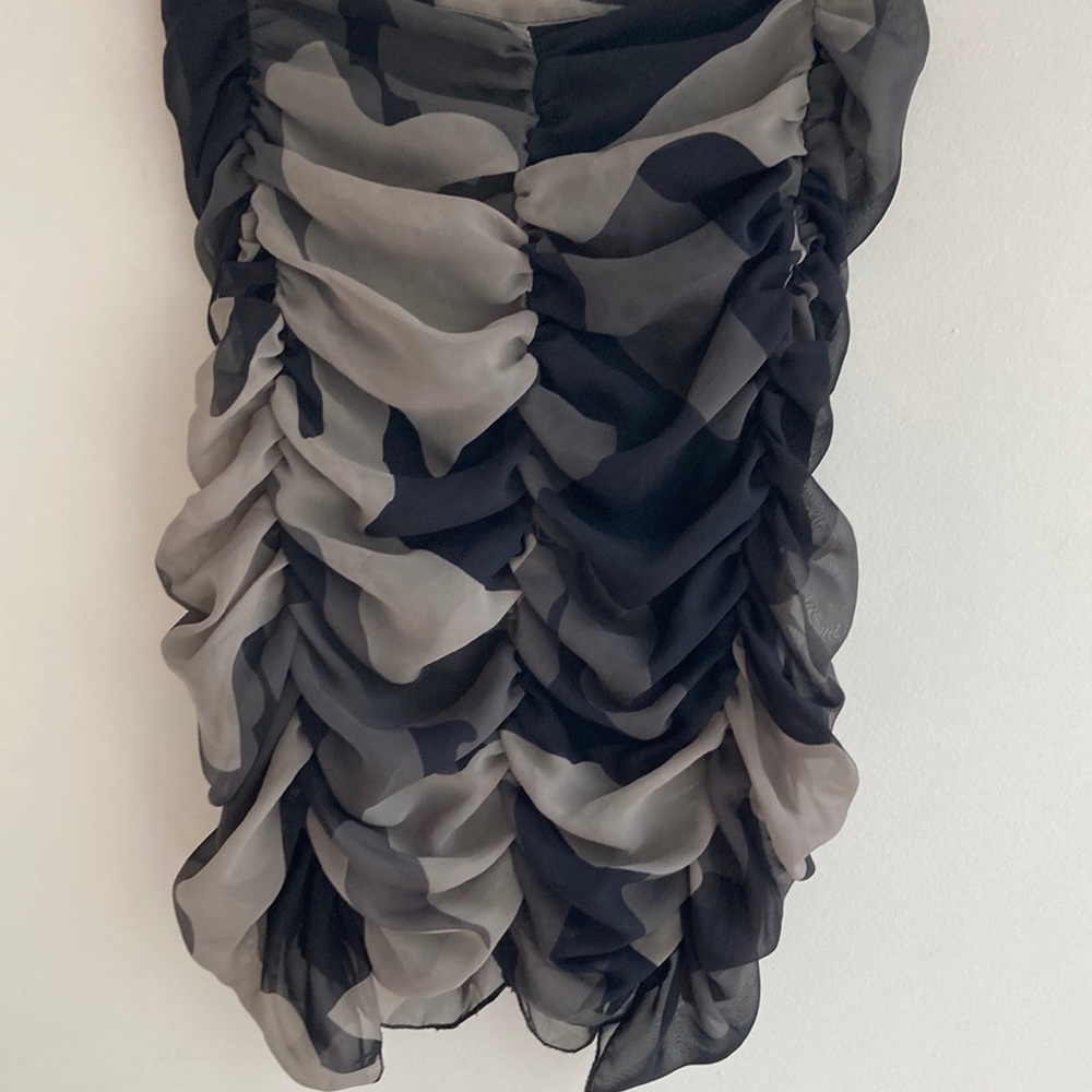 CHEAP MONDAY Navy Gray Camo Skirt Size Small